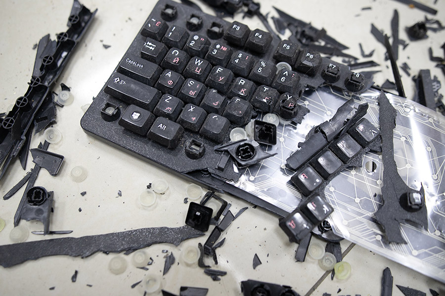 Rage Room Broken Computer Keyboard